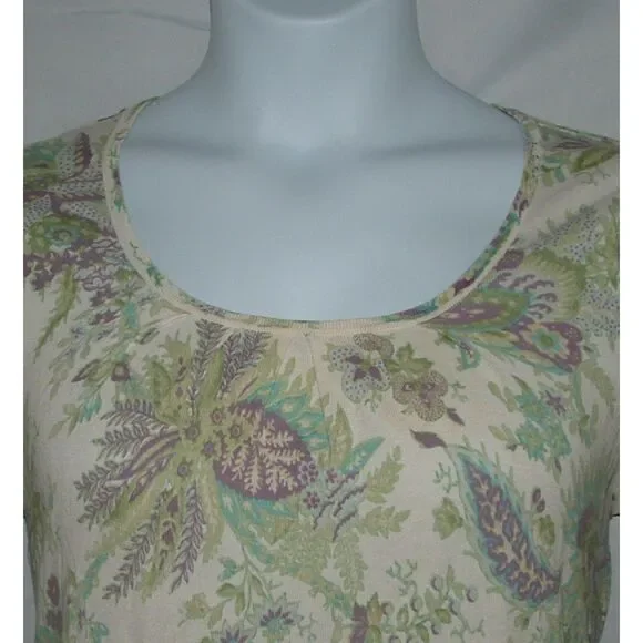 TALBOTS Multicolored Sz XL Petite Casual or Dress Lightweight Silk Blend Shirt - Picture 2 of 5